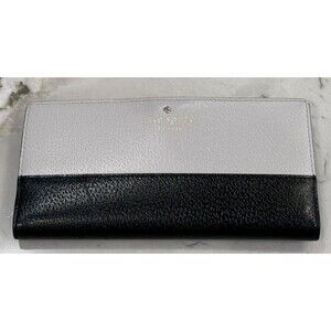 Kate Spade Grand Street Large Stacy Wallet - Stone Ice/Black